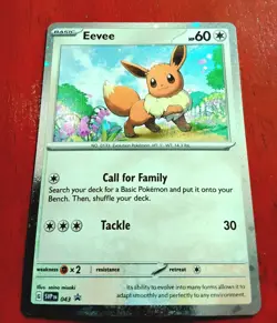 Pokemon Eevee 043 BLACK STAR Scarlet & Violet Promo Holo - Image 1