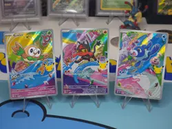 Rowlet Litten Popplio 30th Promo Set 43 44 45 Pokemon TCG First Partner - Image 1