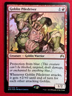 MTG Foil 1X Goblin Piledriver X1 Magic Origins - NM/MT - Image 1