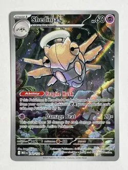 Shedinja 144/132 Mega Evolution Illustration Rare Full Art Holo Pokemon TCG NM/M - Image 1