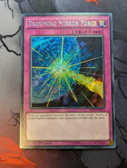 Drowning Mirror Force SHVI-EN075 Secret Rare 1st Edition YuGiOh TCG Card NM - Image 1