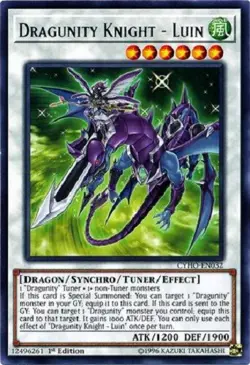 Dragunity Knight - Luin - CYHO-EN032 - Rare 1st Edition - Yugioh - Image 1