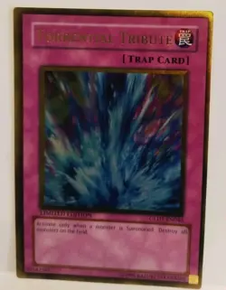 Torrential Tribute GLD1-EN040 Gold Ultra Rare Yugioh Card Game Single - Image 1