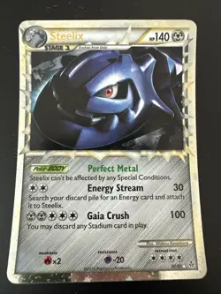 Pokemon TCG Steelix Prime Unleashed Holo Card 87/95 Rare - Image 1