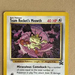 Team Rocket's Meowth No.18 WOTC Black Star Promo Pokemon Card NM - Image 2