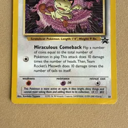 Team Rocket's Meowth No.18 WOTC Black Star Promo Pokemon Card NM - Image 3