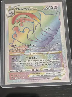 Mewtwo VSTAR (Secret) 079/078 rainbow rare collectible trading card from the Pok - Image 4