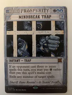 1x Mindbreak Trap, Breaking News, Showcase Art, Outlaws Thunder Junction, MTG NM - Image 1