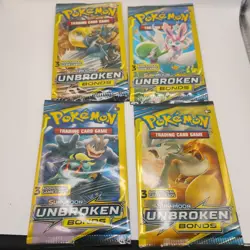 Pokemon Card - Unbroken Bonds - 3 Card Booster Pack - New Factory Sealed X1 - Image 1