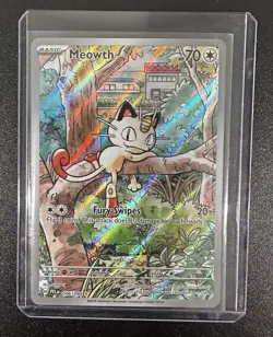 Pokemon TCG Phantasmal Flames Meowth Illustration Rare 106/094 - Image 1