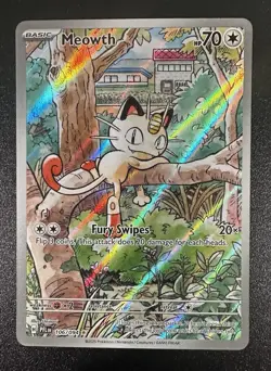Pokemon TCG Phantasmal Flames Meowth Illustration Rare 106/094 - Image 2