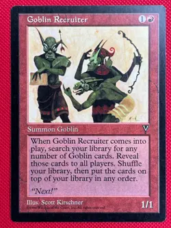 MTG 1X Goblin Recruiter X1 Visions Magic - MP - Image 1