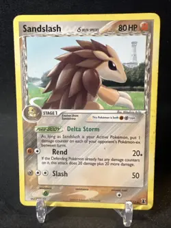 27/113 Sandslash Non-Holo Rare Pokemon TCG EX Delta Species - Image 1