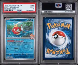2025 POKEMON DRI EN-DESTINED RIVALS REVERSE HOLO #048 MISTY'S MAGIKARP PSA 9 - Image 2