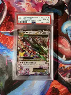 2021 Pokemon Celebrations M Rayquaza EX 76/108 Classic Collection PSA 10 GEM MT - Image 1