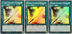 3 x SHVA-EN054 Golden Bamboo Sword - Super Rare 1st Edition Near Mint YuGiOh - Image 1