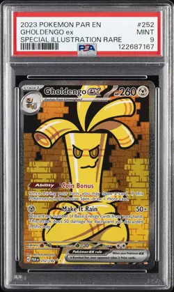 2023 POKEMON PAR EN-PARADOX RIFT SPECIAL ILLUSTRATION RARE GHOLDENGO EX PSA 9 - Image 1