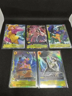 One Piece ST29 x5 Cards Alt Arts Bundle inc. Stussy, Jinbe, Kaku, Rob, Rob - Image 1