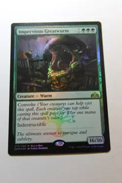 MTG Impervious Greatwurm x1-Foil -Guilds of Ravnica-Lightly Played - Image 1
