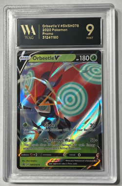 POKEMON CARD: Orbeetle V SWSH078 Sword & Shield Black Star PROMO Graded 9 Mint - Image 1