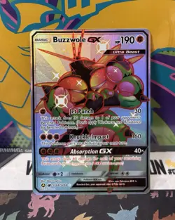 Buzzwole GX SV68/SV94 Full Art Ultra Rare Hidden Fates Shiny Vault Pokemon NM - Image 1