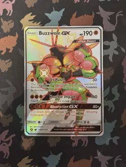 Buzzwole GX SV68/SV94 Full Art Ultra Rare Hidden Fates Shiny Vault Pokemon NM - Image 3
