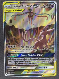 Pokemon Espeon & Deoxys GX tag team SM240 promo LP - Image 1