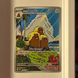 Pokemon Alolan Dugtrio 208/191 SV08 Surging Sparks Illustration Rare Full Art H… - Image 1