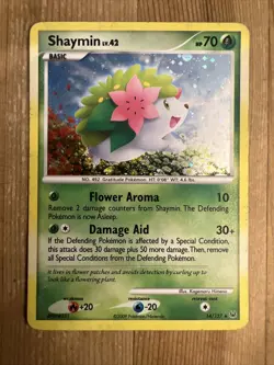 Pokemon TCG Shaymin Platinum 14/127 Holo Holo Rare MP - Image 1