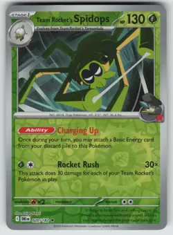 Team Rocket's Spidops - Reverse Holo Rare SV10: Destined Rivals 020/182 Pokemon - Image 1