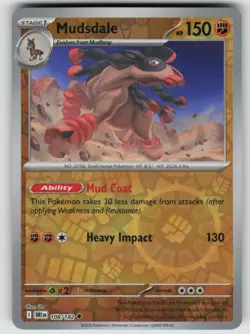 Mudsdale Reverse Holo Uncommon SV10: Destined Rivals 108/182 Pokemon - Image 1