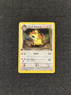 NM Dark Raticate 1st Edition 51/82 Team Rocket 2000 TCG WOTC Vintage pokemon - Image 1