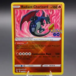 Radiant Charizard 011/078 Radiant Rare Pokemon GO Pokemon TCG NM - Image 1