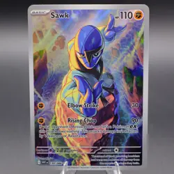 Sawk 130/086 Illustration Rare SV: White Flare Pokemon TCG NM - Image 1