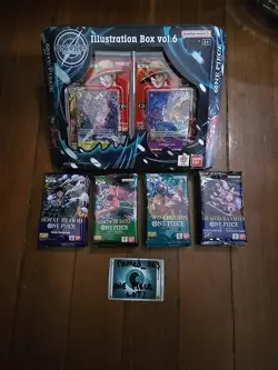 ONE PIECE SEALED LOT of 1 Illustration Box Vol. 6 & Various Booster Packs - Image 1