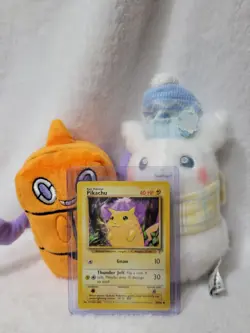 LP+ Pikachu E3 Stamped Pokemon Card Base Set 58/102 Yellow Cheeks 1999 - Image 1