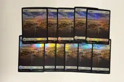11 x Plains (0296) - Foil - Final Fantasy - NM-Mint - MTG Full Art Lands - Image 1