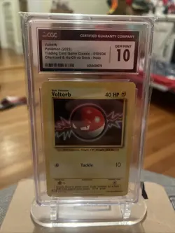 Pokemon TCG Classic Voltorb Holo 010/034 CGC 10 Gem Mint 2023 English - Image 1