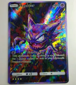 Haunter Pokemon Card non-TCG Holo Textured Pocket Monsters - Image 1