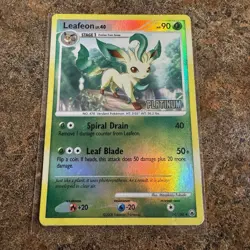 Pokemon Card TCG Leafeon LP Reverse Holo 24/100 Platinum Stamped 2008 Vintage - Image 1