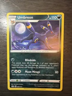 2021 Pokemon Sword and Shield Umbreon Holo Black Star Promo Card SWSH129 - Image 1