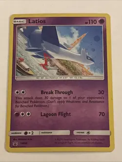 Pokemon TCG Latios SM88 Sun & Moon Black Star Promo Cosmos Holo Card 2017 LP - Image 1