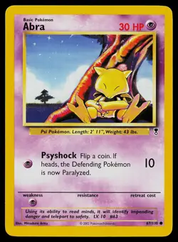 Pokemon Card Legendary Collection Abra 67/110 Common - Image 1