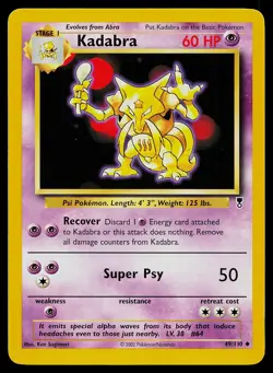 Pokemon Card Legendary Collection Kadabra 49/110 Uncommon - Image 1