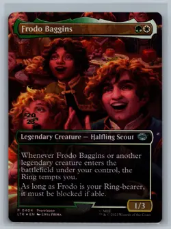 Magic The Gathering Prerelease Cards Frodo Baggins #0404 Foil MTG TCG CCG - Image 1