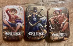 ONE PIECE CARD GAME - TIN PACK SET VOL 2 (TS-02, OP13) 3x Total Tins FAST SHIP - Image 1