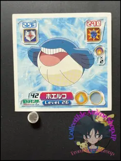Wailmer Pokemon Sticker Ruby and Sapphire Seal Collection Japanese Nintendo OD - Image 1