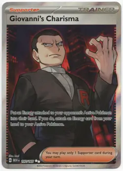 Giovanni's Charisma 197/165 Scarlet & Violet 151 MEW Pokemon TCG Ultra Rare NM - Image 1