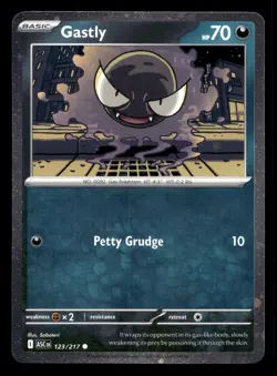 Gastly 123/217 Cosmos Holo Promo Ascended Heroes Pokemon NM - Image 1