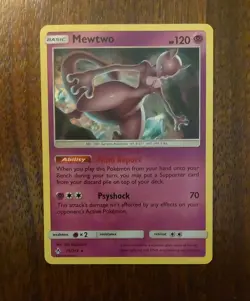 Mewtwo 75/214 Pokemon Cracked Ice Holofoil Unbroken Bonds 2019 Mint - Image 1